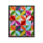 Colorful Retro Pattern Framed Canvas Print Gallery Image 8