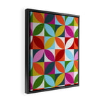 Colorful Retro Pattern Framed Canvas Print Gallery Image 2