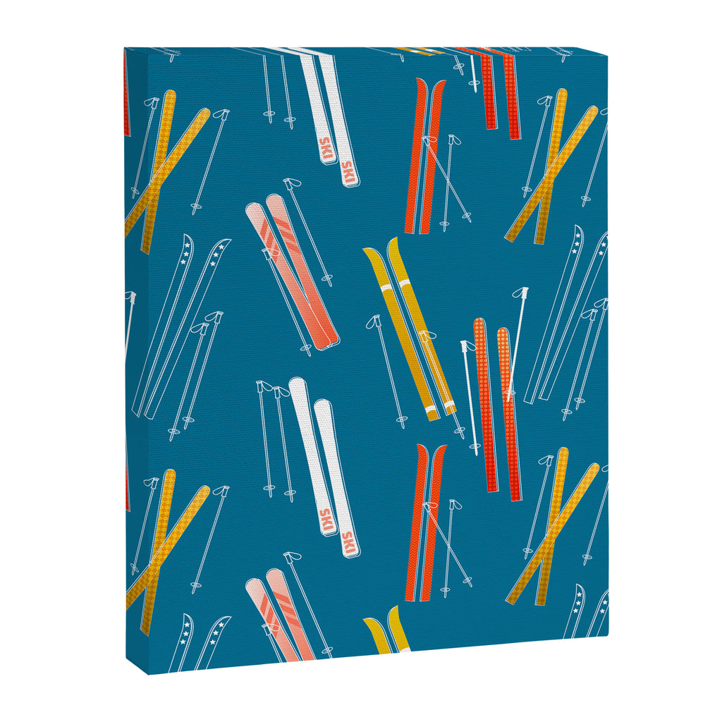 Colorful Ski Pattern Canvas Print Gallery Image 6