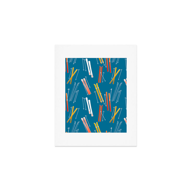 Colorful Ski Pattern Art Print Gallery Image 1