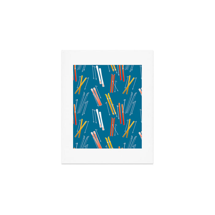Colorful Ski Pattern Art Print Gallery Image 1
