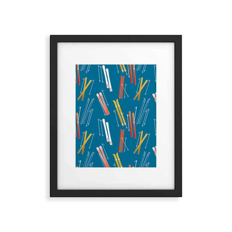 Colorful Ski Pattern Framed Art Print Gallery Image 5