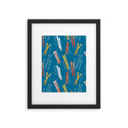 Colorful Ski Pattern Framed Art Print Gallery Image 5