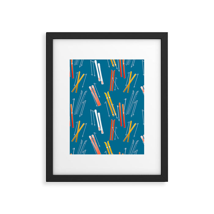 Colorful Ski Pattern Framed Art Print Gallery Image 1