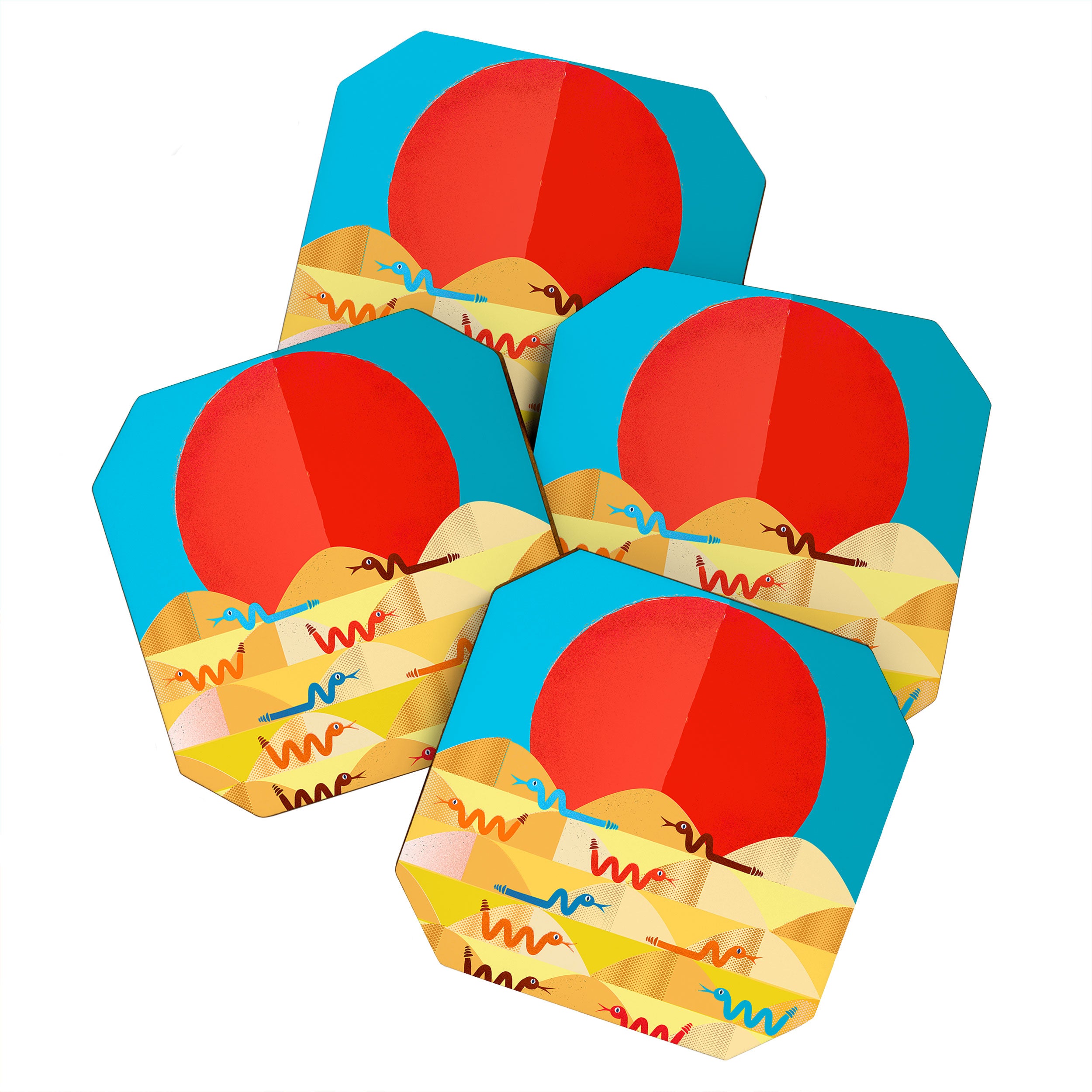Colorful Snakes On A Desert Coaster Gallery Image 1