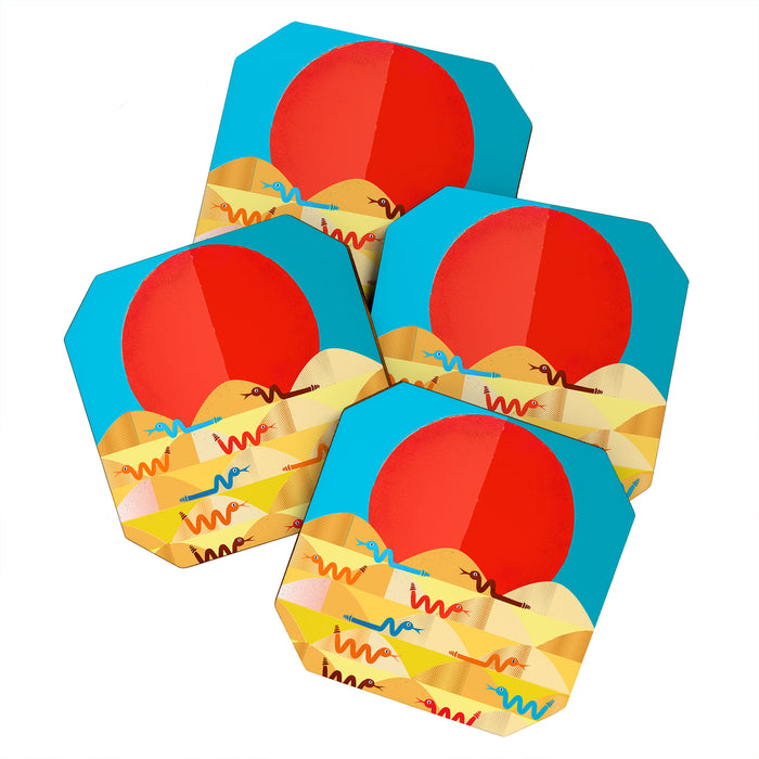 Colorful Snakes On A Desert Coaster Gallery Image 1