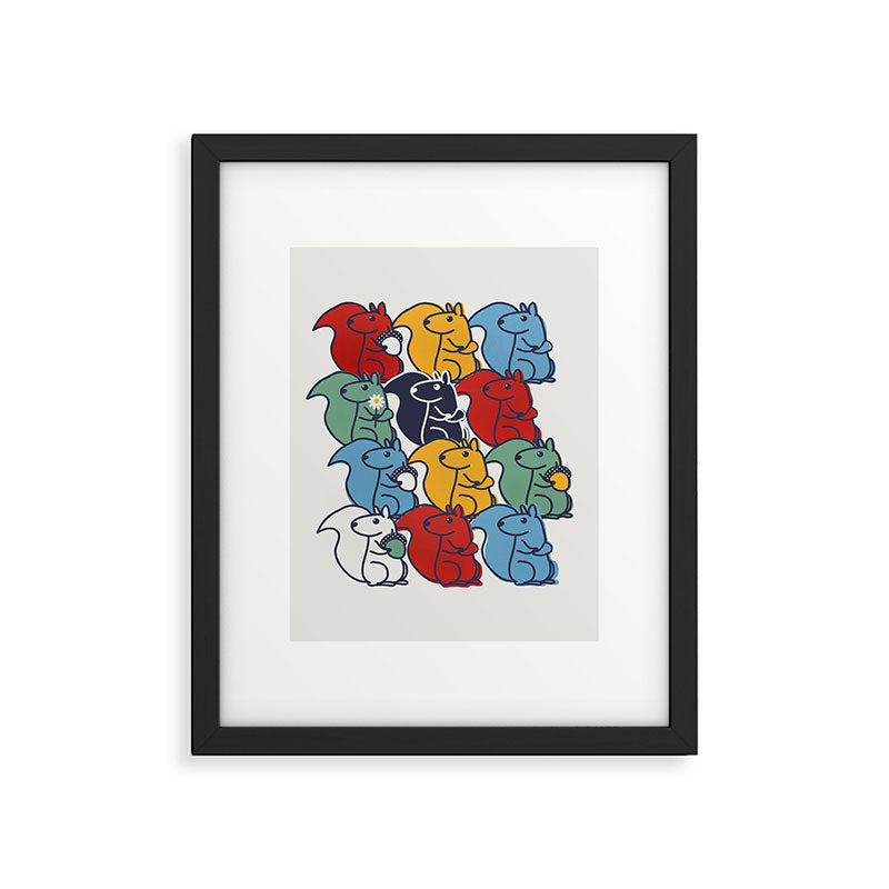 Colorful Squirrels Framed Art Print Gallery Image 6