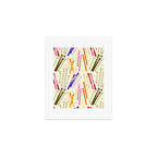 Colorful Winter Skiing Design Art Print Gallery Image 1