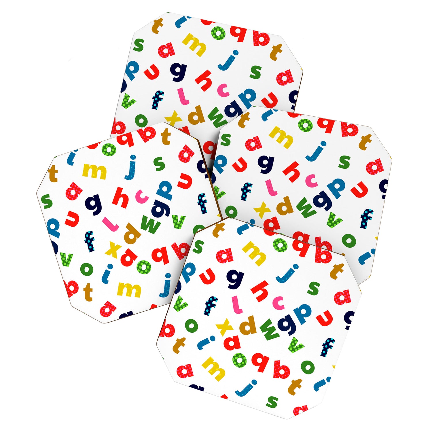 colourful alphabet Coaster Gallery Image 1