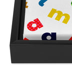 colourful alphabet Framed Canvas Print Gallery Image 3
