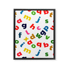 colourful alphabet Framed Canvas Print Gallery Image 8