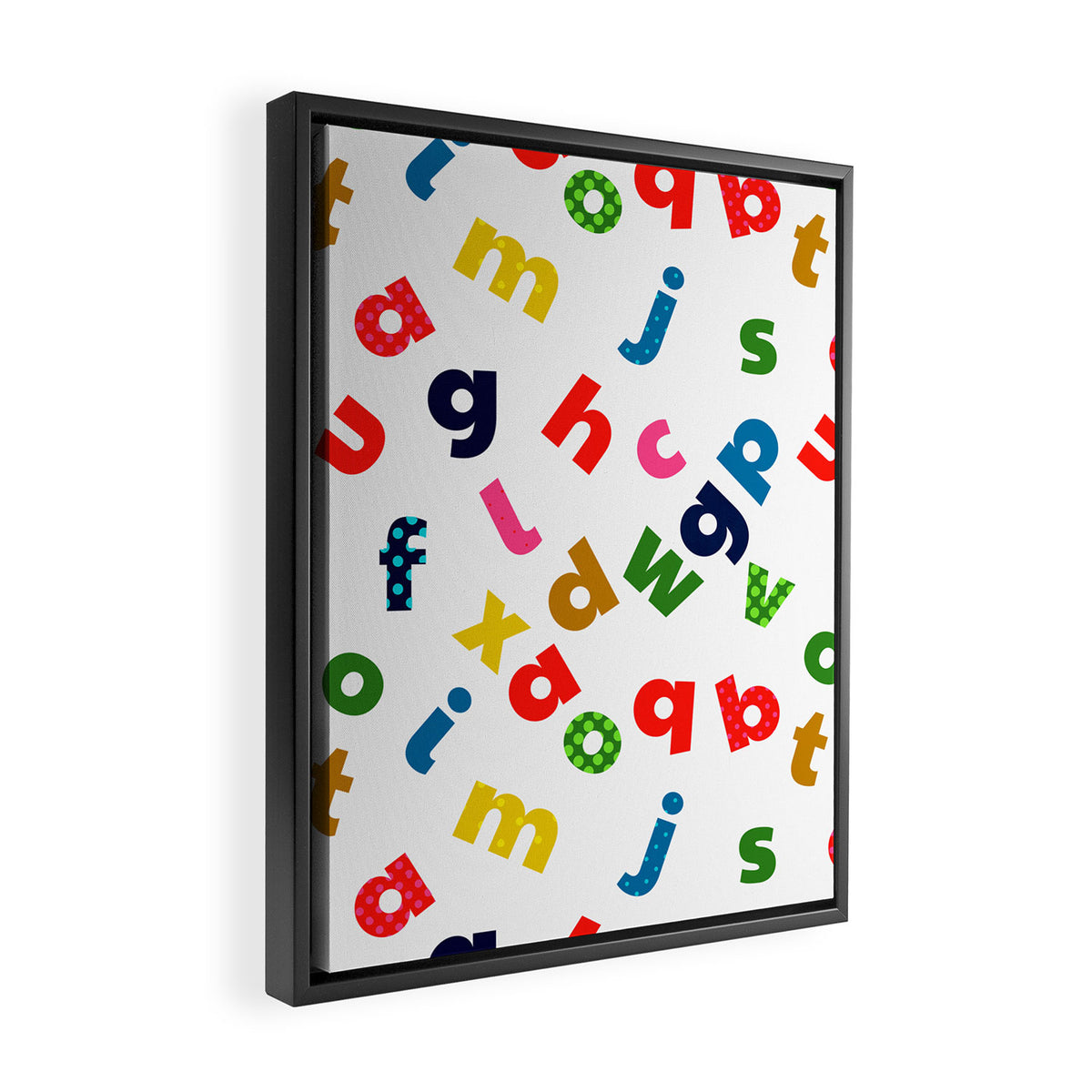 colourful alphabet Framed Canvas Print Gallery Image 2