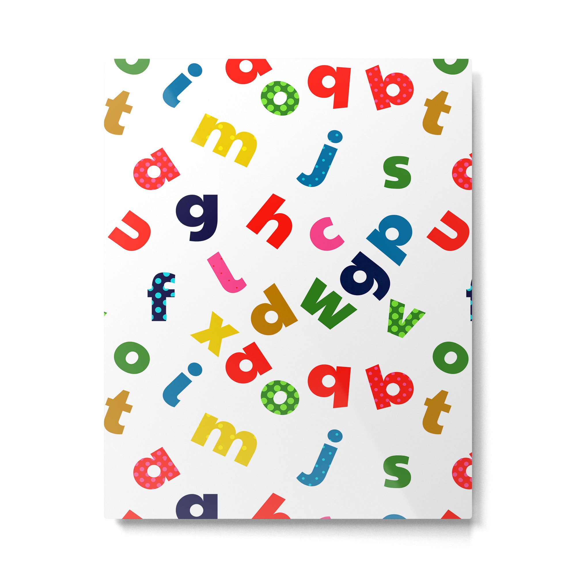 colourful alphabet Metal Print Gallery Image 6