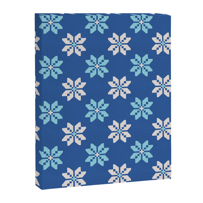 Contrasting Blues: Bethlehem Star Mosaic Canvas Print Gallery Image 1