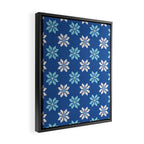 Contrasting Blues: Bethlehem Star Mosaic Framed Canvas Print Gallery Image 2