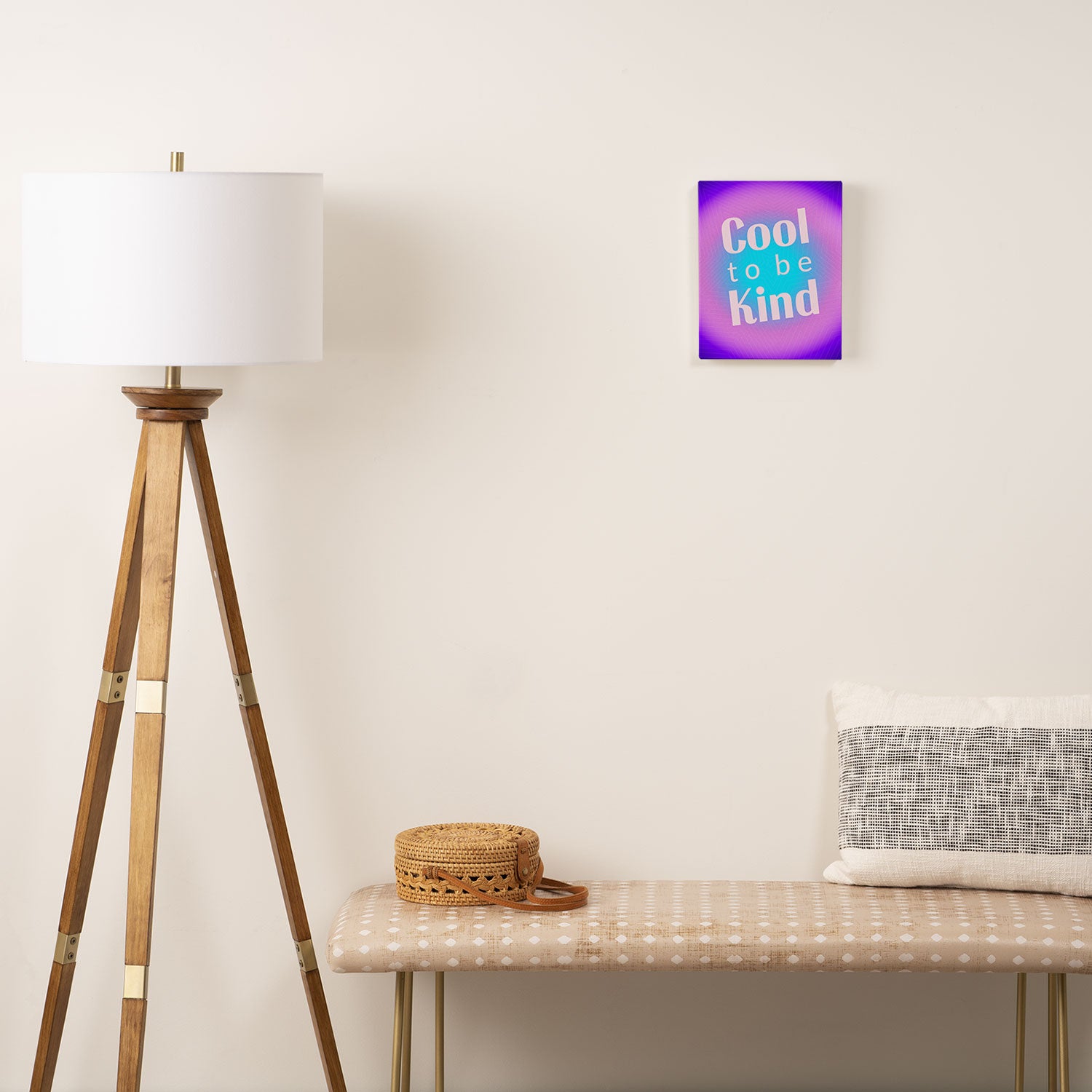 Cool To Be Kind - Gradient Typography Canvas Print Gallery Image 2