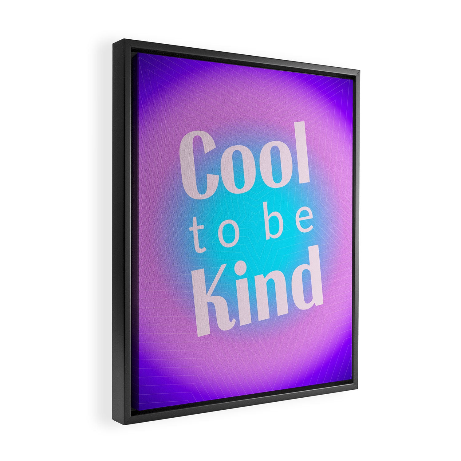 Cool To Be Kind - Gradient Typography Framed Canvas Print Gallery Image 2