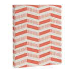 Coral Block And Lines Pattern Canvas Print Gallery Image 8