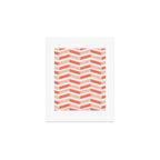 Coral Block And Lines Pattern Art Print Gallery Image 1