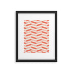 Coral Block And Lines Pattern Framed Art Print Gallery Image 6