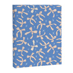 Cream Festive Bows On Blue Canvas Print Gallery Image 6