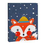 Cute christmas fox in the snow Canvas Print Gallery Image 8