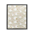 Cute Fluffy Sheep Pattern Framed Canvas Print Gallery Image 8