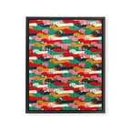 dachshund pattern- happy dogs Framed Canvas Print Gallery Image 8