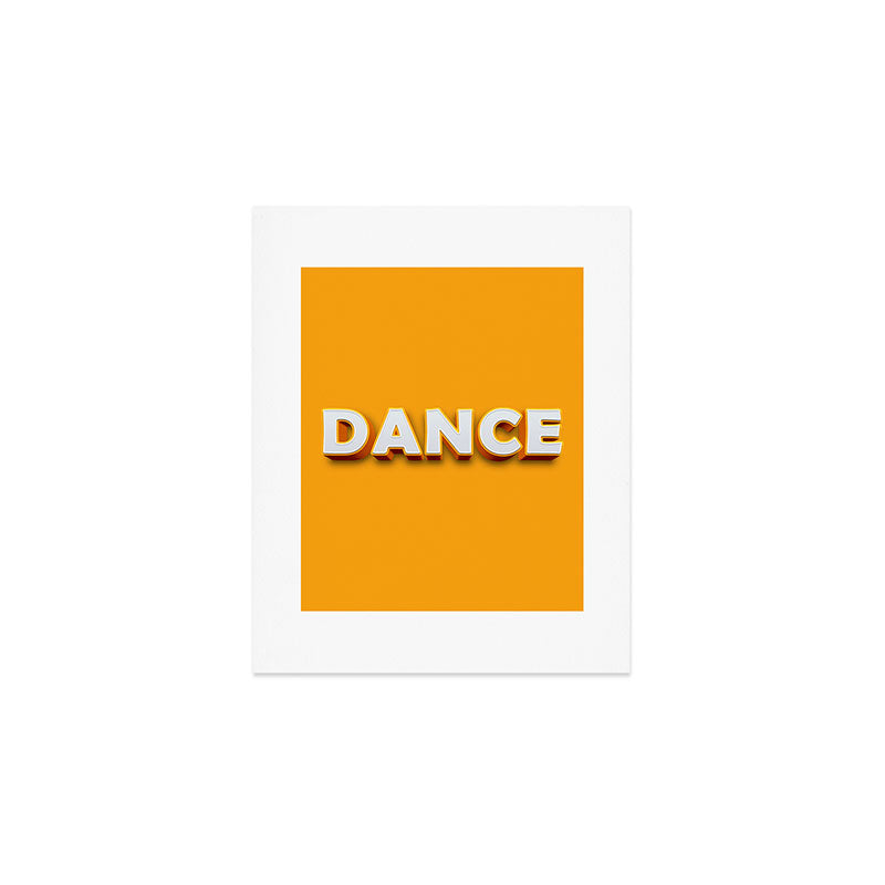 Dance 3D typography Art Print Gallery Image 1