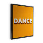 Dance 3D typography Framed Canvas Print Gallery Image 2