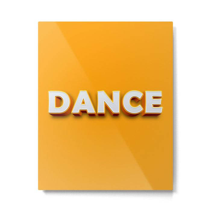 Dance 3D typography Metal Print Gallery Image 1