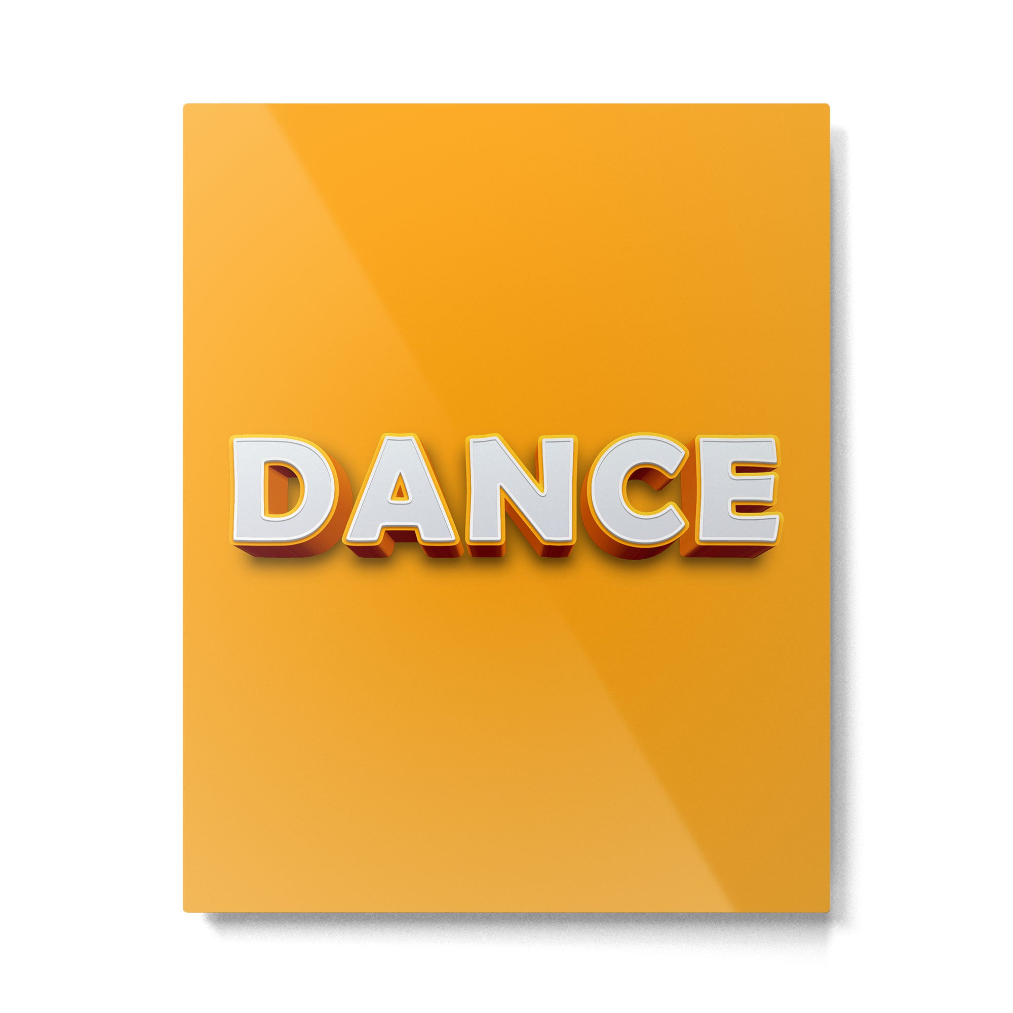 Dance 3D typography Metal Print Gallery Image 6