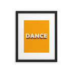 Dance 3D typography Framed Art Print Gallery Image 6