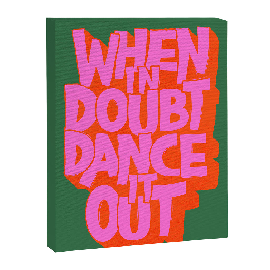 Dance It Out Pink And Green Canvas Print Gallery Image 8