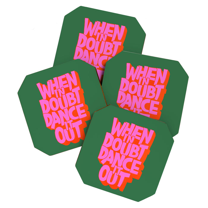 Dance It Out Pink And Green Coaster Gallery Image 1
