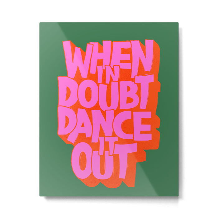 Dance It Out Pink And Green Metal Print Gallery Image 1