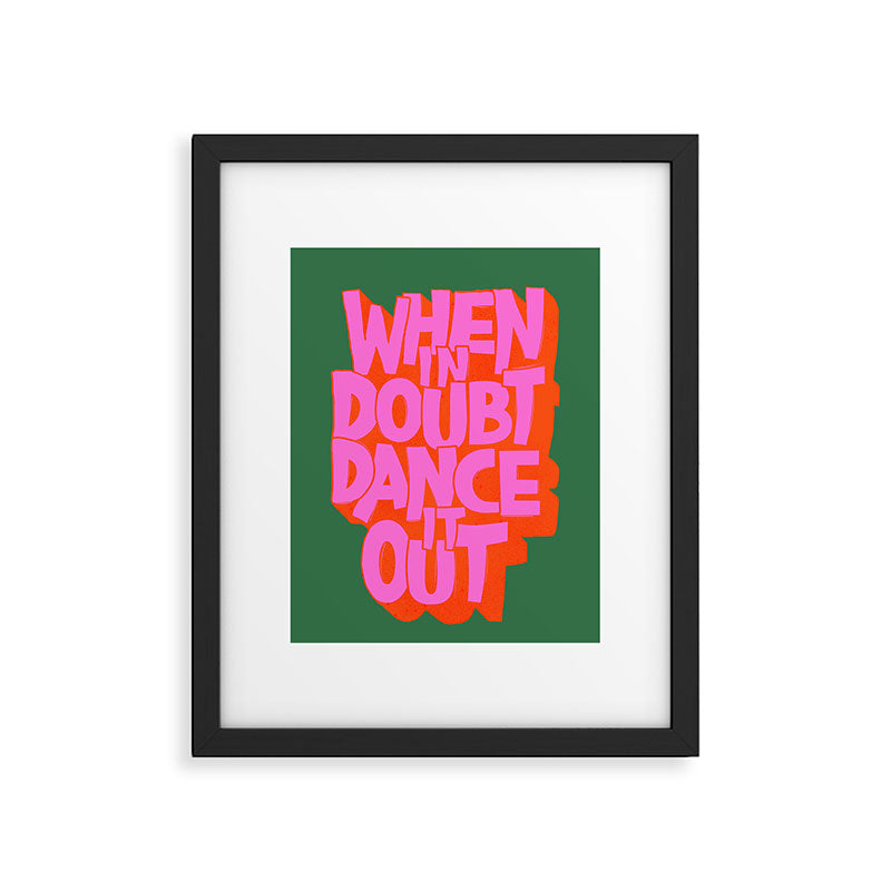 Dance It Out Pink And Green Framed Art Print Gallery Image 6