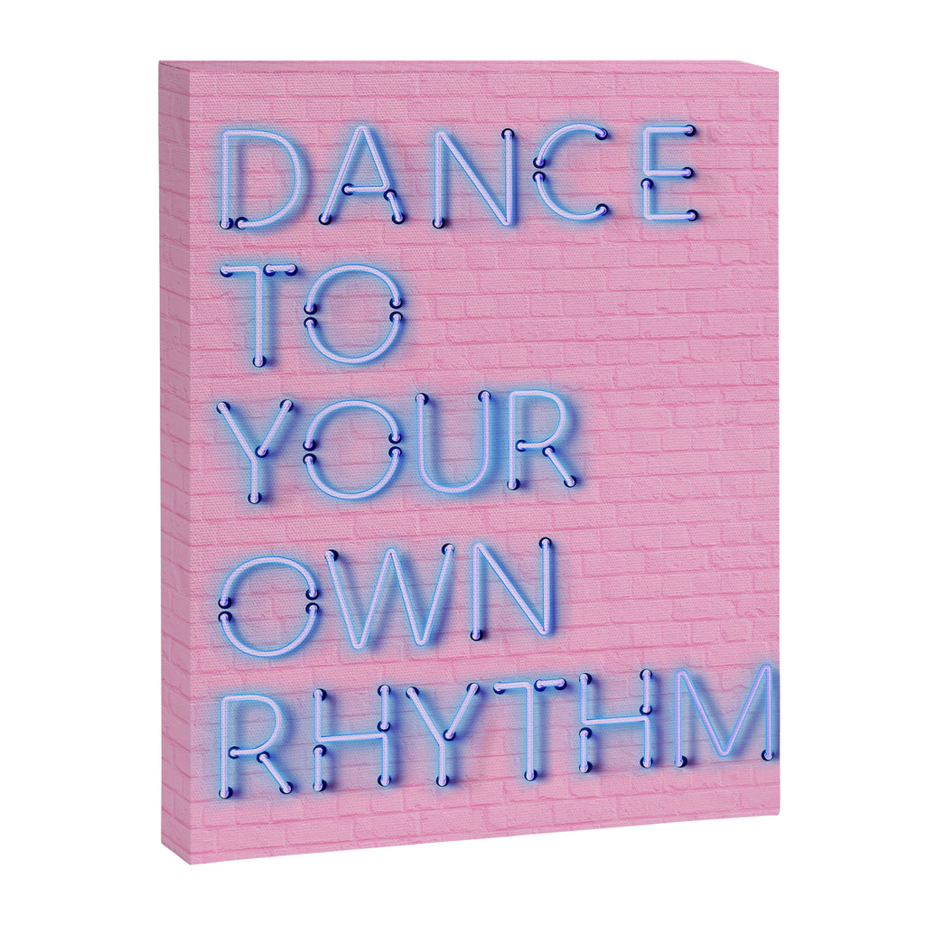 DANCE TO YOUR OWN RHYTHM - blue neon Canvas Print Gallery Image 8