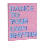 DANCE TO YOUR OWN RHYTHM - blue neon Canvas Print Gallery Image 8