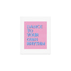 DANCE TO YOUR OWN RHYTHM - blue neon Art Print Gallery Image 1