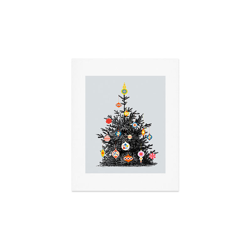 Decorated christmas tree Art Print Gallery Image 1