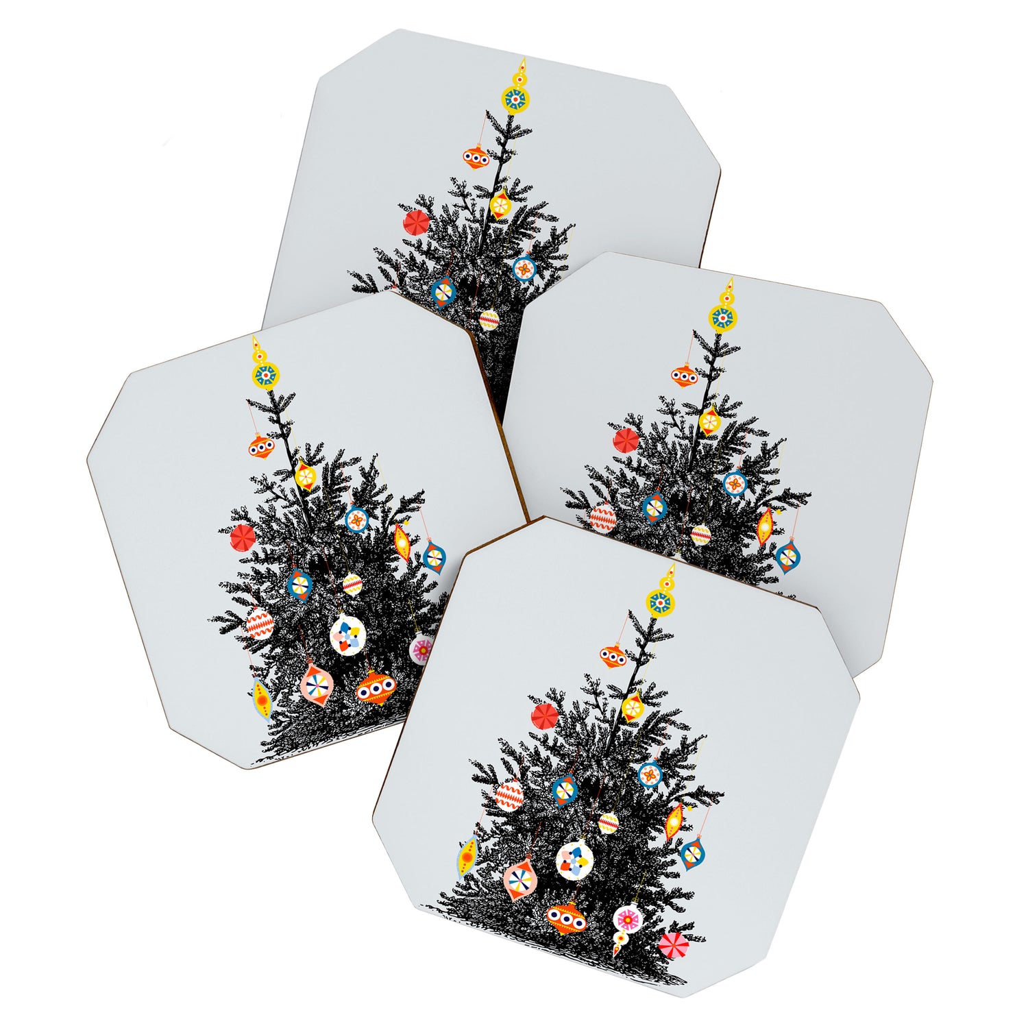 Decorated christmas tree Coaster Gallery Image 1