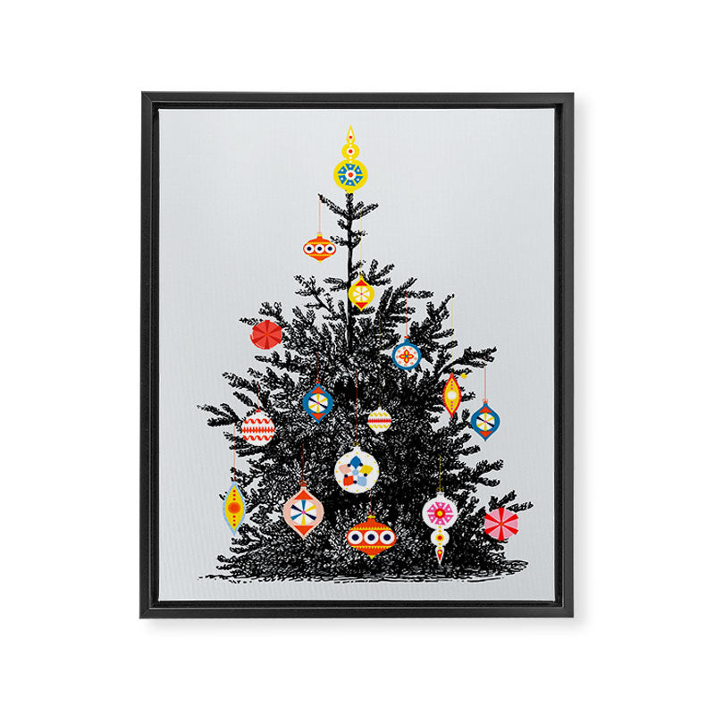 Decorated christmas tree Framed Canvas Print Gallery Image 8