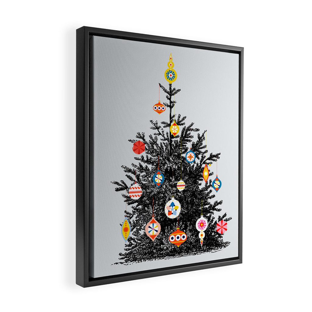 Decorated christmas tree Framed Canvas Print Gallery Image 2