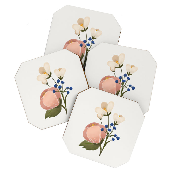 Delicate florals Coaster Gallery Image 1