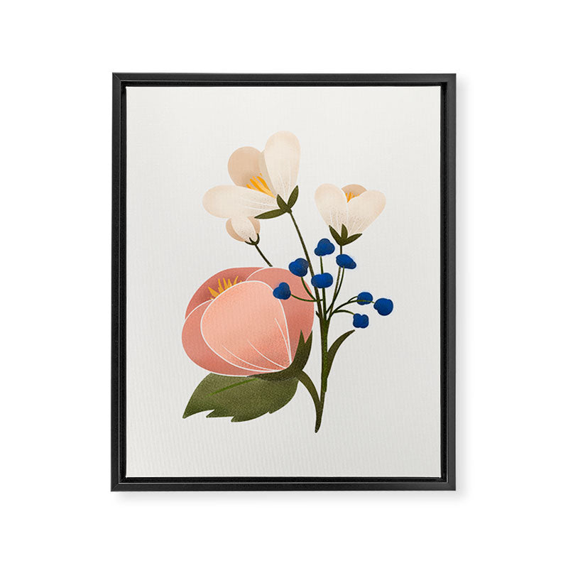 Delicate florals Framed Canvas Print Gallery Image 8