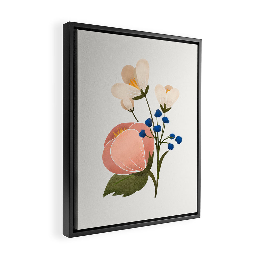 Delicate florals Framed Canvas Print Gallery Image 2