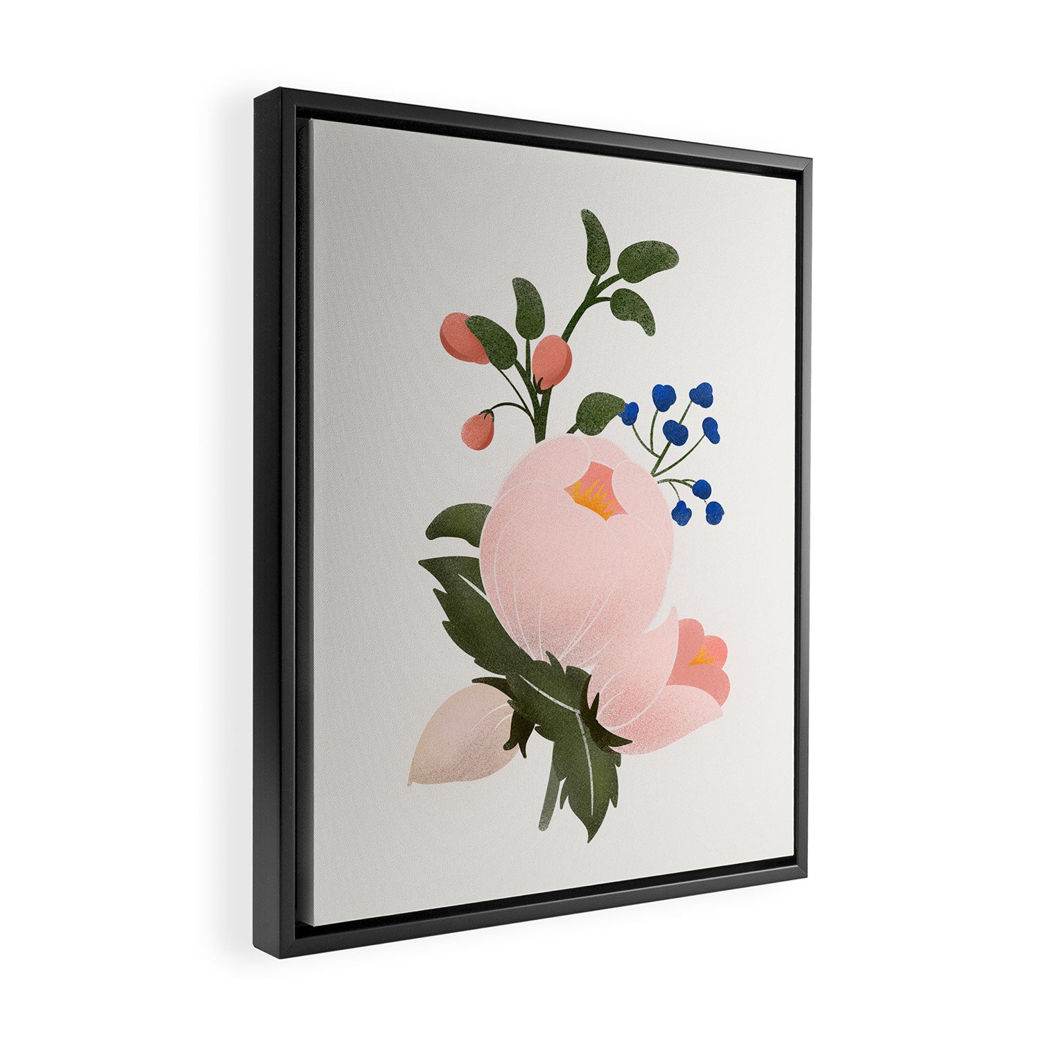 Delicate florals no2 Framed Canvas Print Gallery Image 2