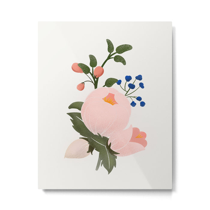 Delicate florals no2 Metal Print Gallery Image 1