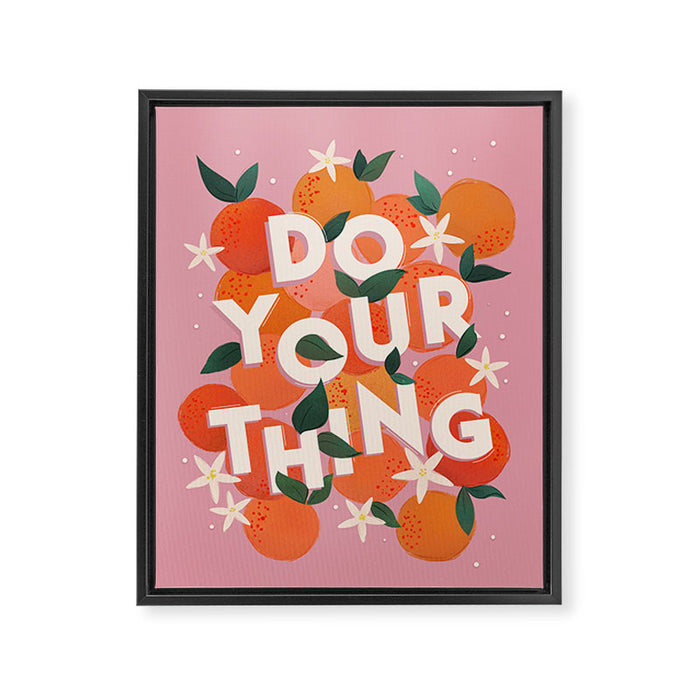Do Your Thing - Summer Oranges  Framed Canvas Print Gallery Image 1